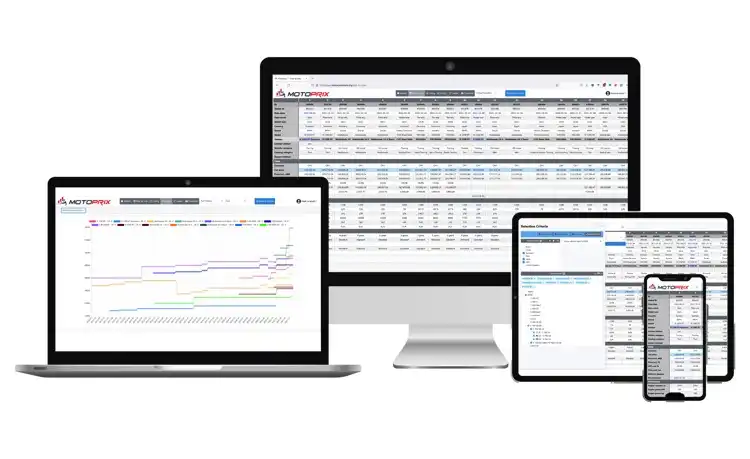 MOTOPRIX Workbench on various devices